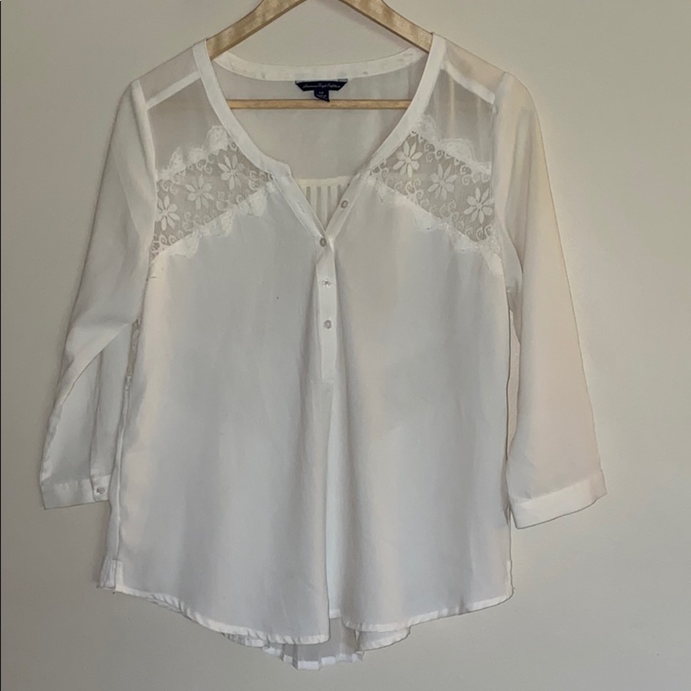 White Lacey Blouse